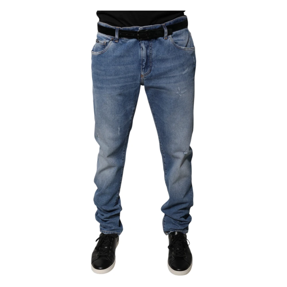 Dolce & Gabbana Men's Blue Slim Fit Jeans, 2XL, Skinny Denim Jeans