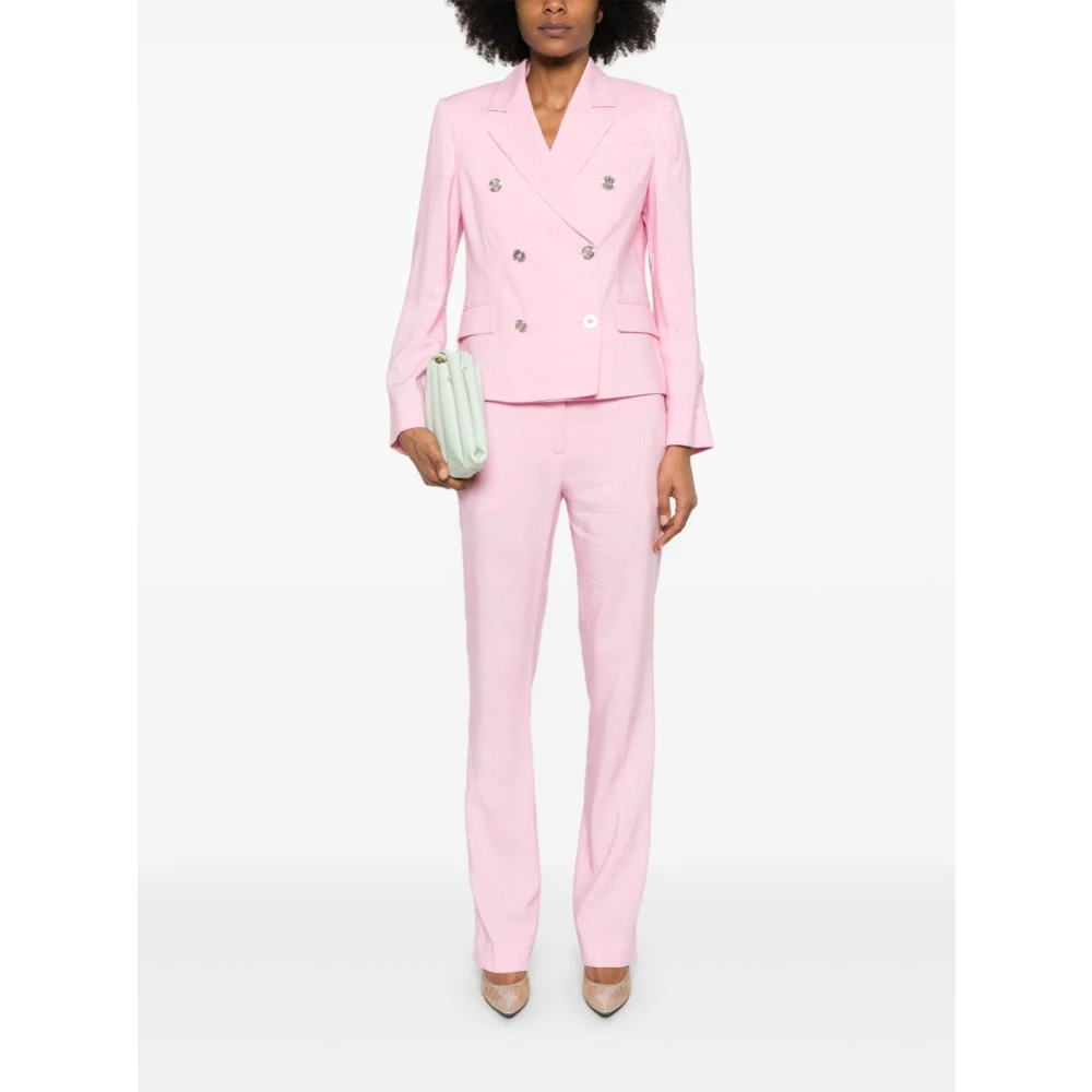 Versace Roze broek met verborgen sluiting Pink Dames