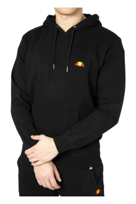 Svart huvtröja med patchlogo