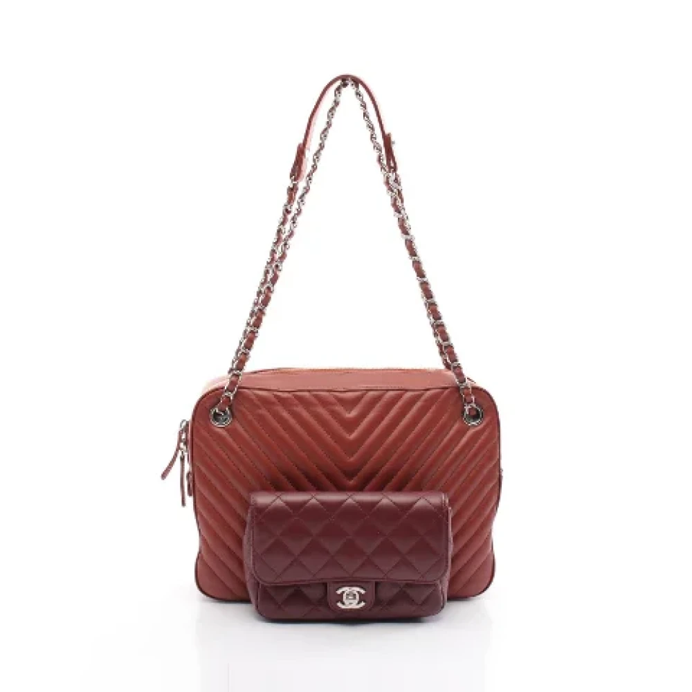 Chanel Vintage Pre-owned Leather shoulder-bags Brown Dames