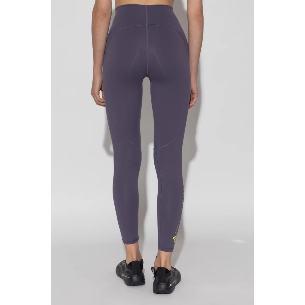 adidas by stella mccartney Trainingslegging met logo Purple Dames