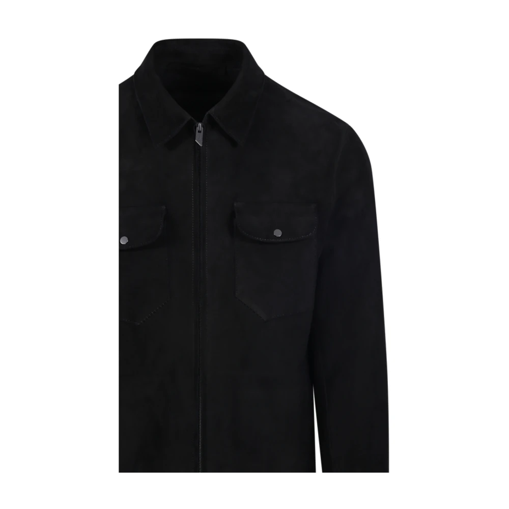 Salvatore Santoro Zwarte Jas voor Stijlvolle Look Black Heren