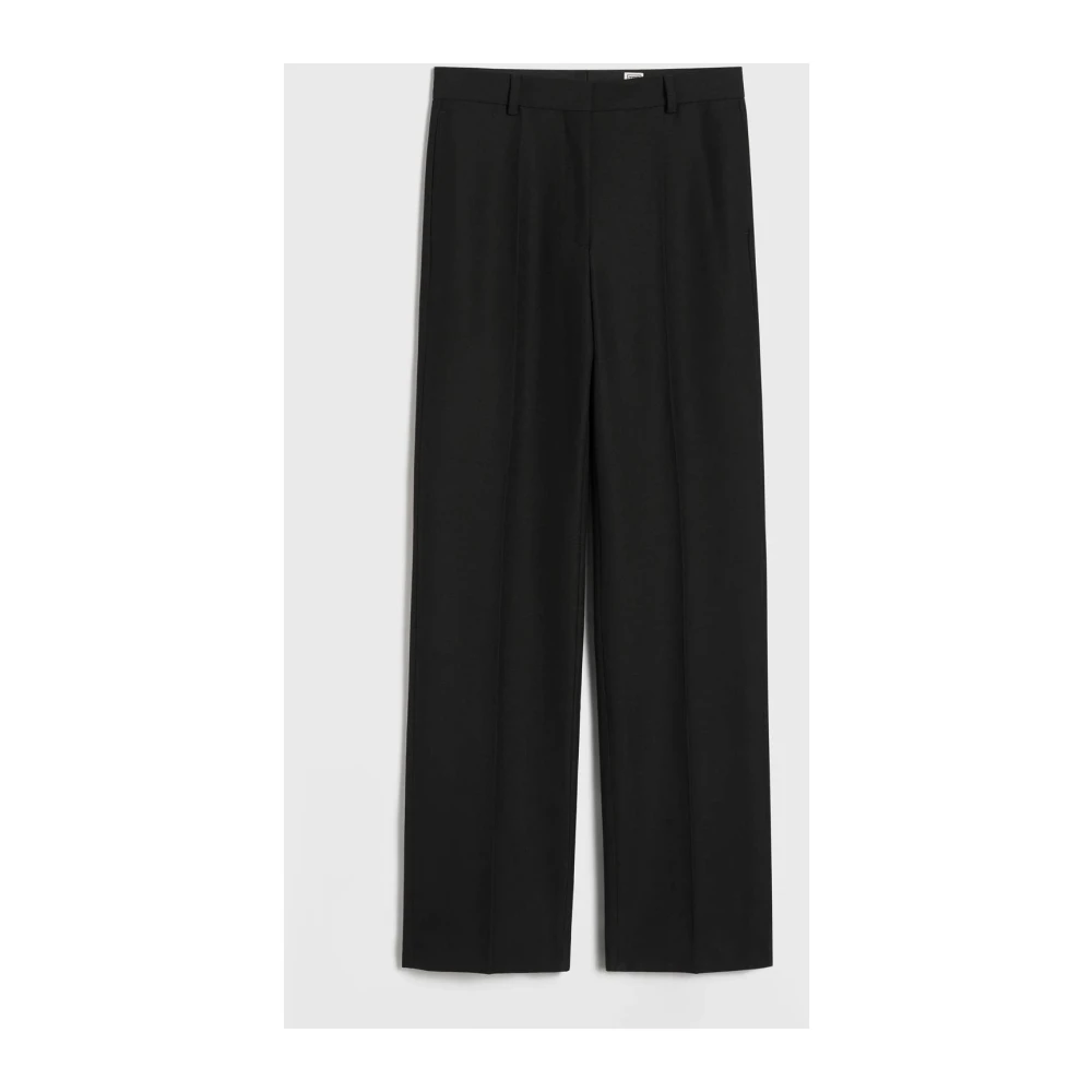 TotêMe Klassieke Wolblend Rechte Broek Black Dames