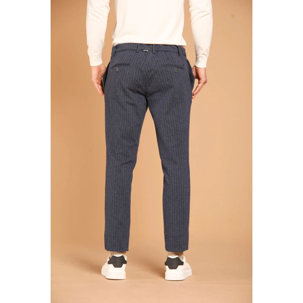 Mason's City String Heren Chino Jogger Broek Blue Heren