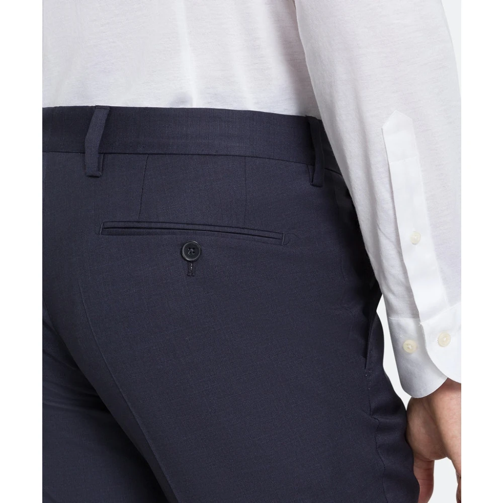 BALDESSARINI Moderne pasvorm wollen broek nachthemel Blue Heren
