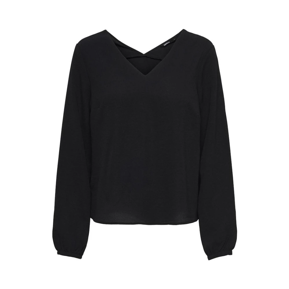 Only Zwarte lange mouw Mallory top Black Dames