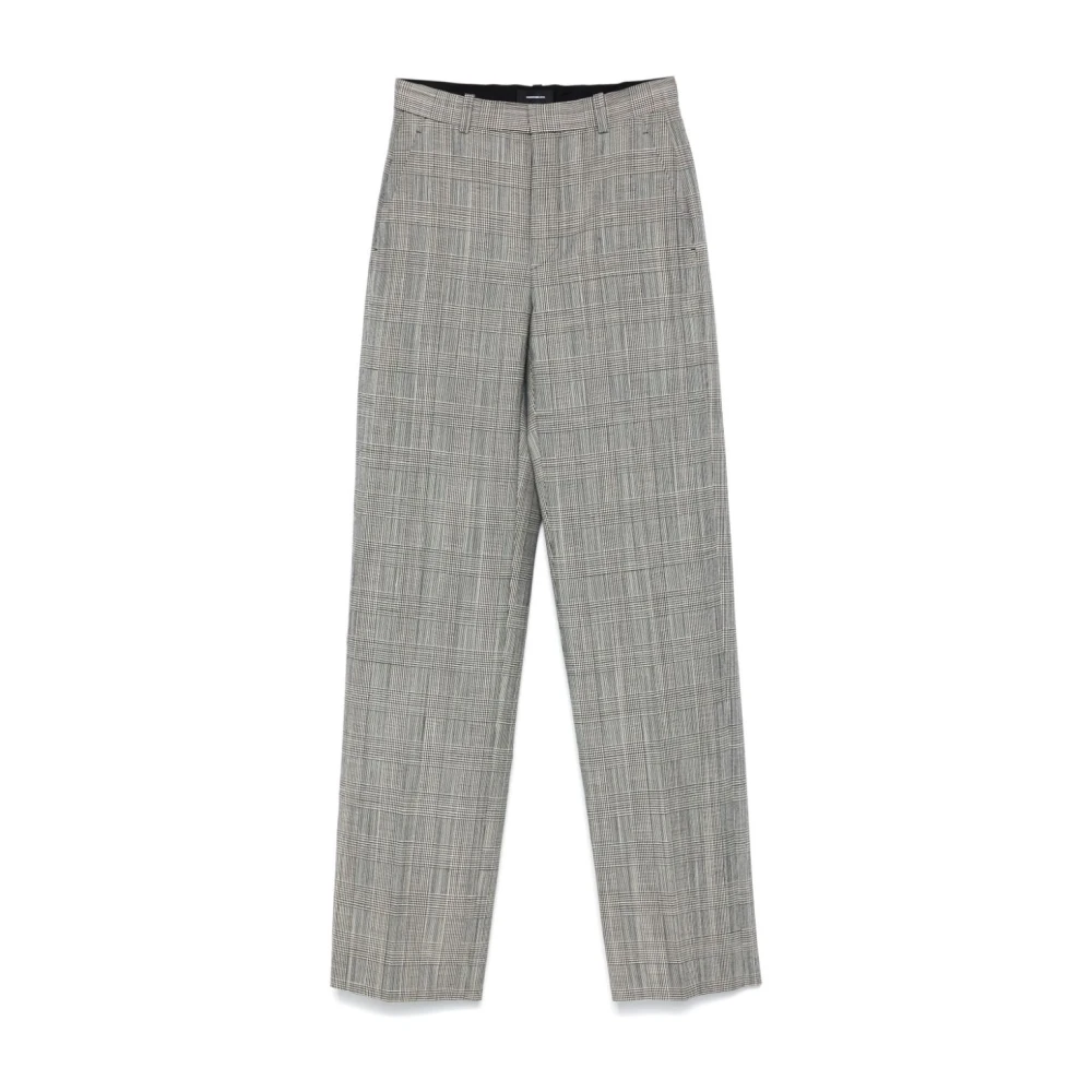 Wardrobe.nyc Prince of Wales Straight Leg Trouser Gray Dames