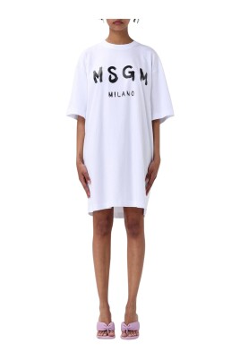 robe-logo-t-shirt-femme-blanc