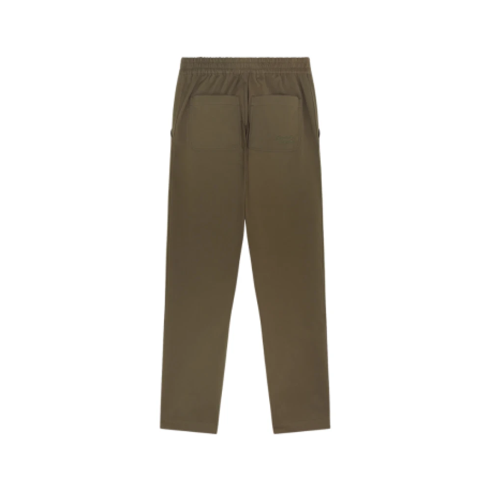 Maison Kitsuné Casual Katoenen Gabardine Regular Fit Broek Brown Heren