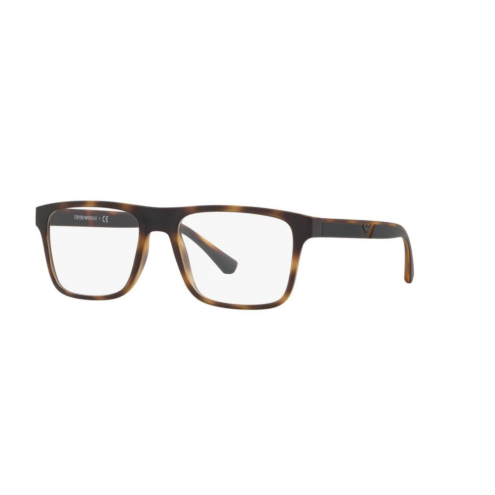 Emporio Armani Matte Havana zonnebril met transparante lenzen Brown Heren