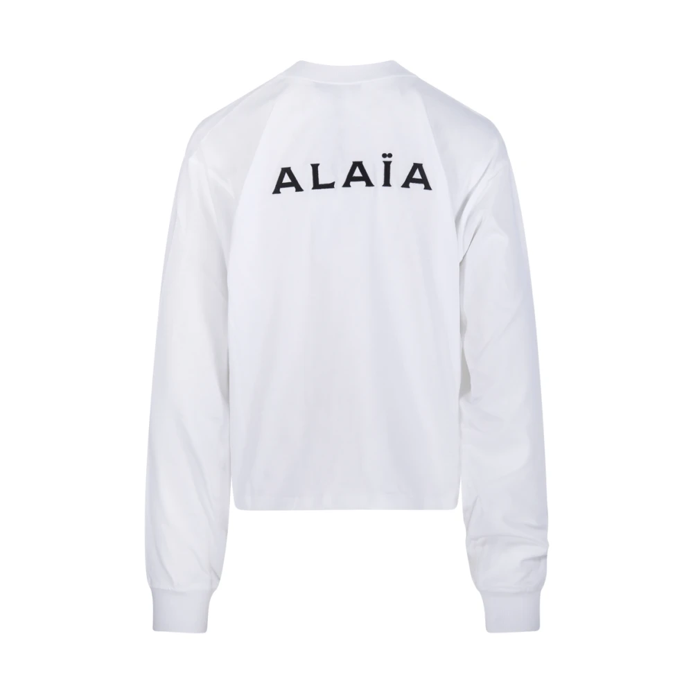 Alaïa Witte Sweater met Unieke Stijl White Dames