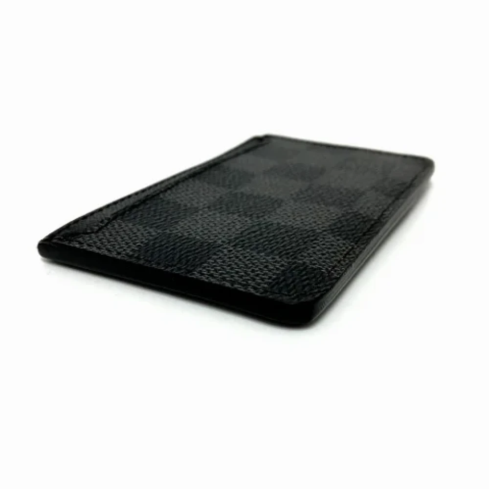 Louis Vuitton Vintage Pre-owned Cotton wallets Black Dames