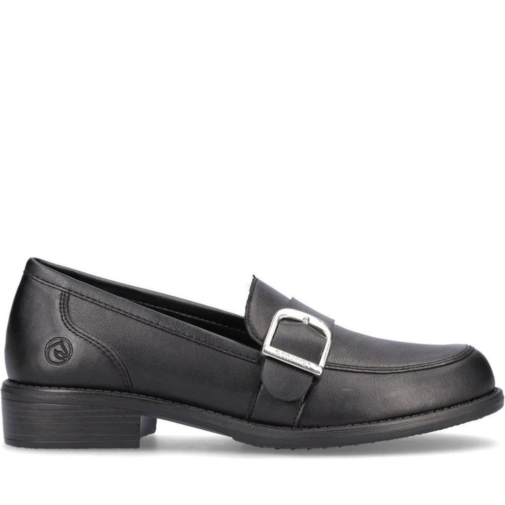 Remonte Women's Black Loafers, 6 Uk, Classic Closed Loafer