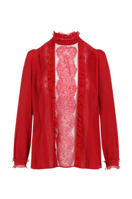 red-silk-topwear-for-women