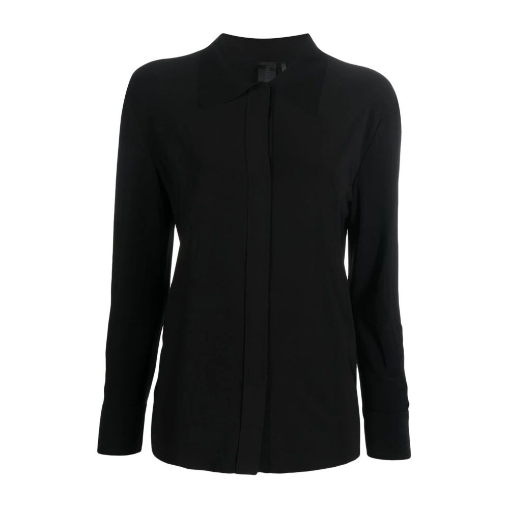 Norma Kamali Franse hals trui met verborgen voorsluiting Black Dames