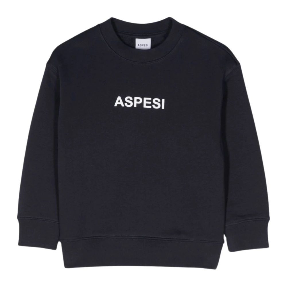 Aspesi Blå Crewneck Tröja Barn Långärmad Blue, Pojke