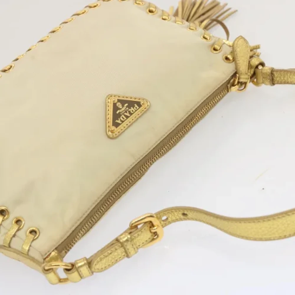 Prada Vintage Pre-owned Nylon pouches Beige Dames