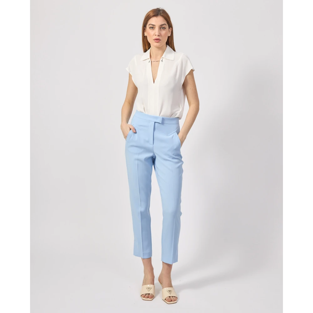 PATRIZIA PEPE Lichtblauwe Sigarettenbroek Blue Dames