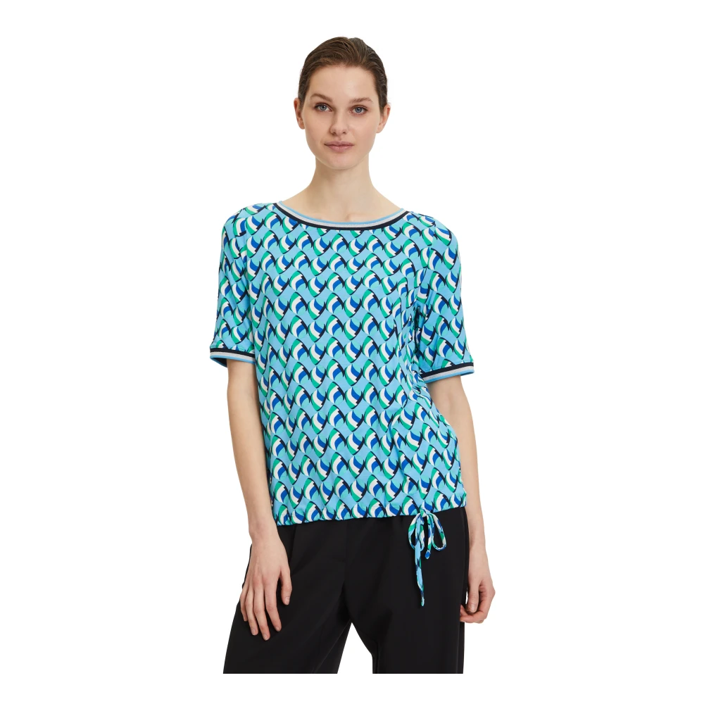 Betty Barclay Casual Shirt met Tunnelkoord en Grafische Print Multicolor Dames