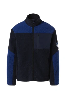Full-zip sweatshirt i blandat material