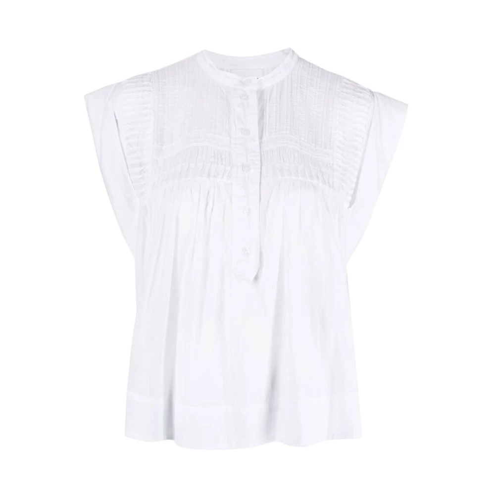 Isabel Marant Étoile Witte Geplooide Blouse White Dames