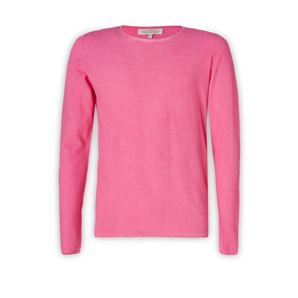 Brian Dales Lange Mouw Polo Shirt Pink Heren