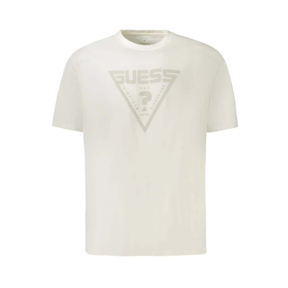 Guess Men's White T-Shirts, 2XL, Logo T-Shirt