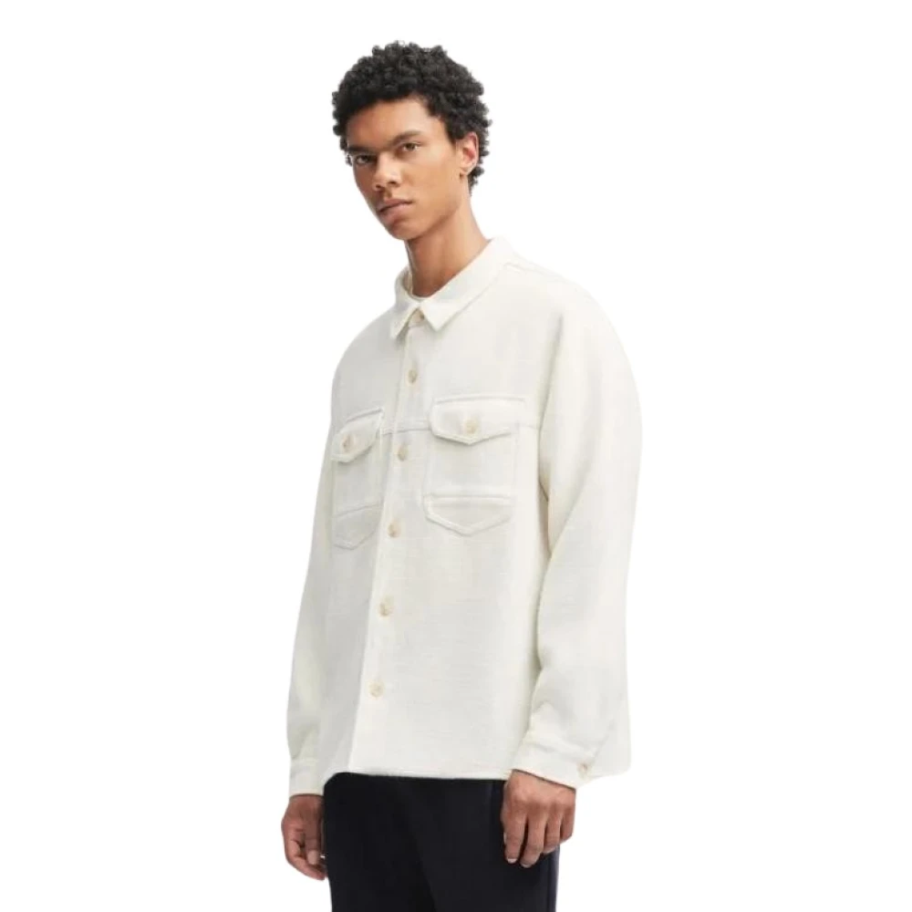 Denham Tijdloos Overshirt voor Moderne Garderobe White Heren