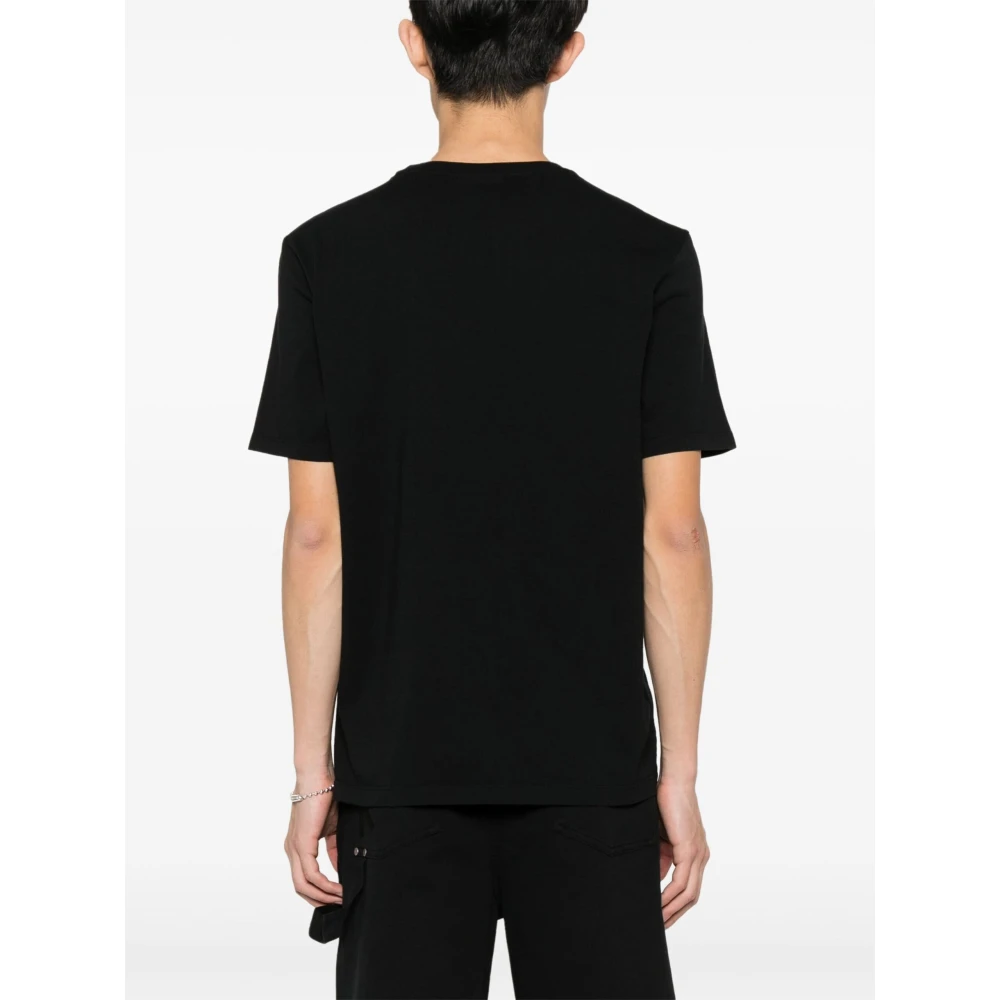 Maison Kitsuné Fox motief katoenen t-shirt Black Heren