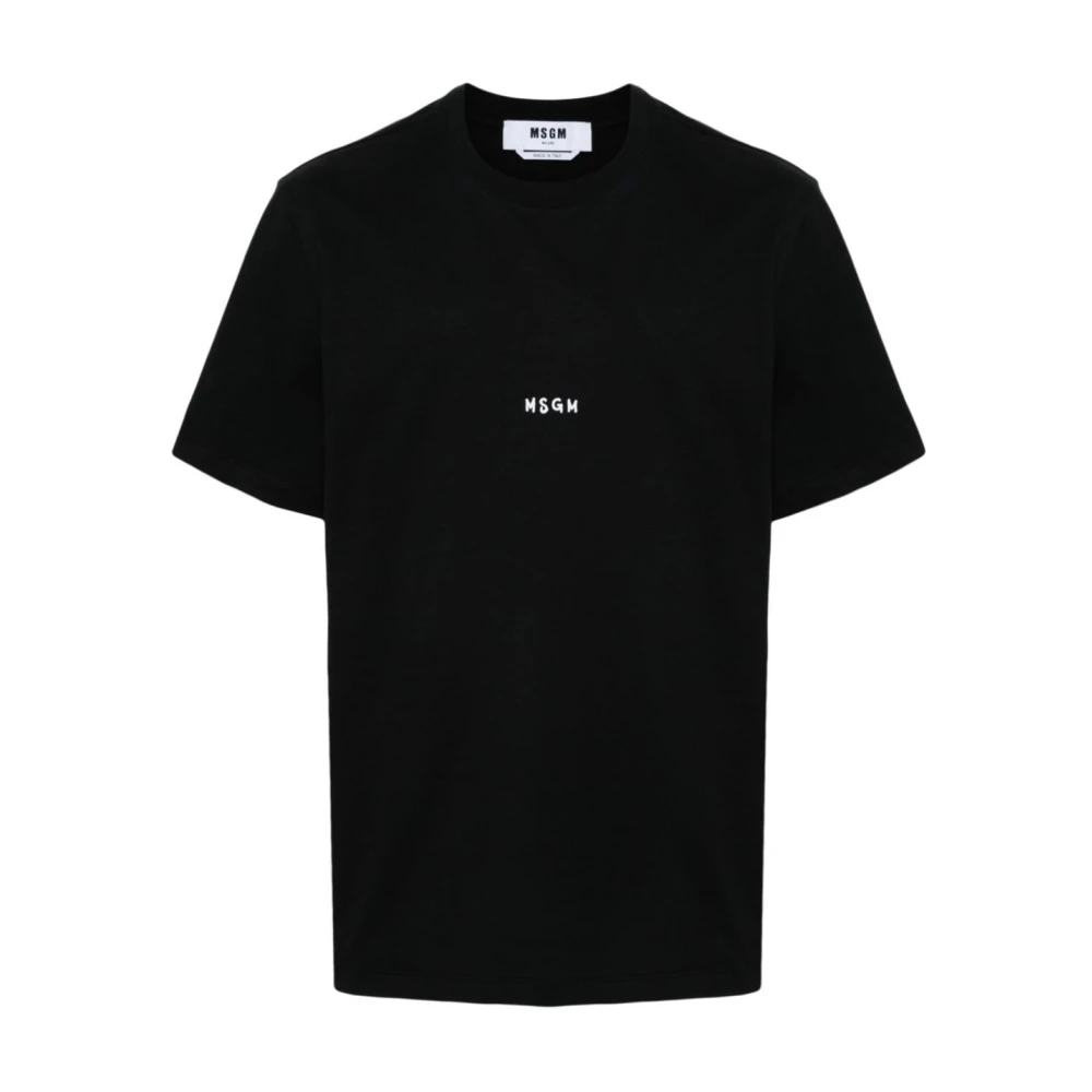 Msgm Logo Piccolo T-Shirt Black Heren