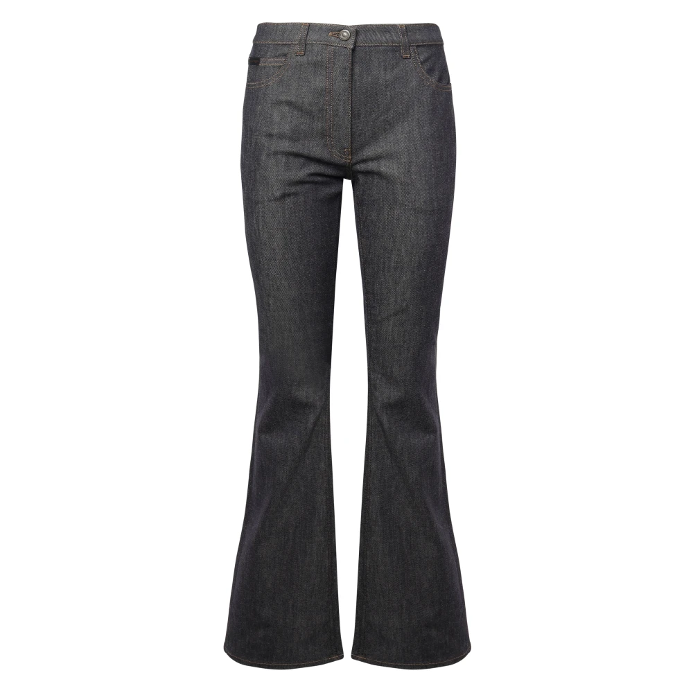 Courrèges Grå Denim Flared Jeans Gray, Dam