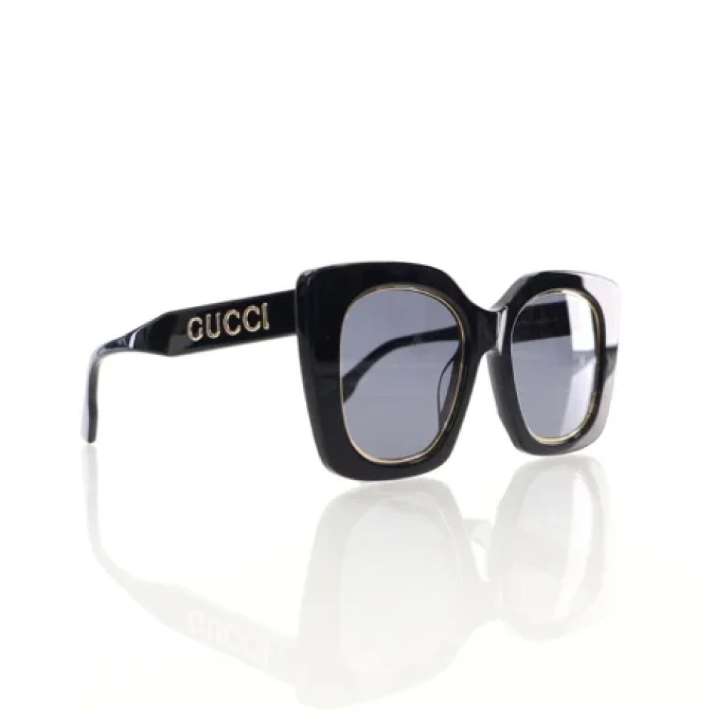 Gucci Vintage Pre-owned Acetate sunglasses Black Dames