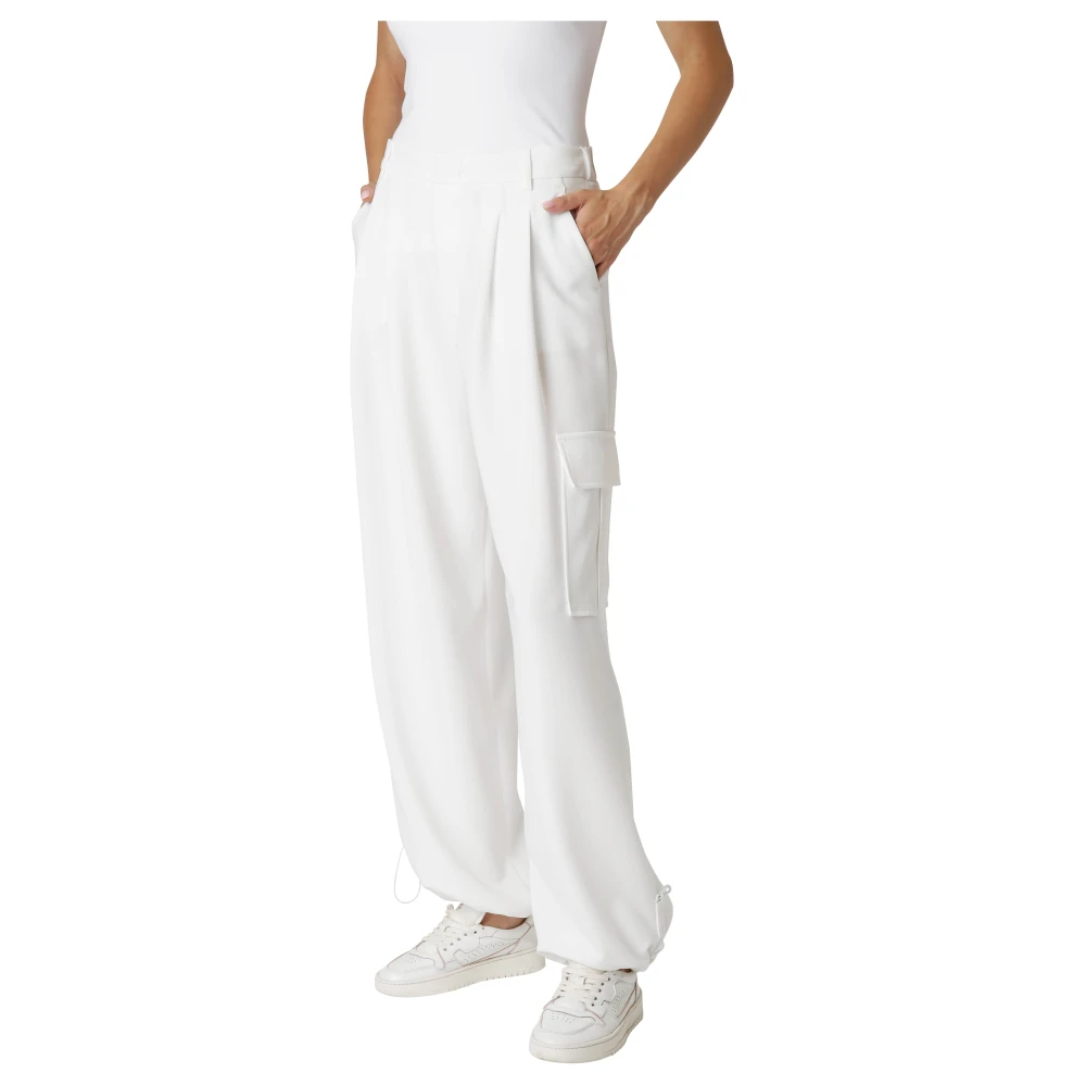 Eleventy Combat Witte Broek met Dubbele Pence White Dames