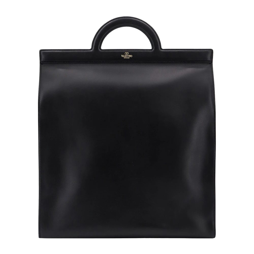 Valentino Garavani Men's Black Leather Handbag Ss24 - Handbags - One Size - Bags