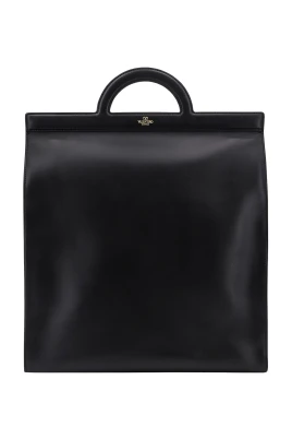 Svart Läderhandväska SS24
