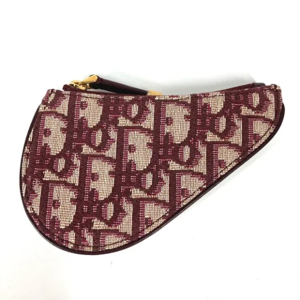 Dior Vintage Pre-owned Canvas wallets Red Dames