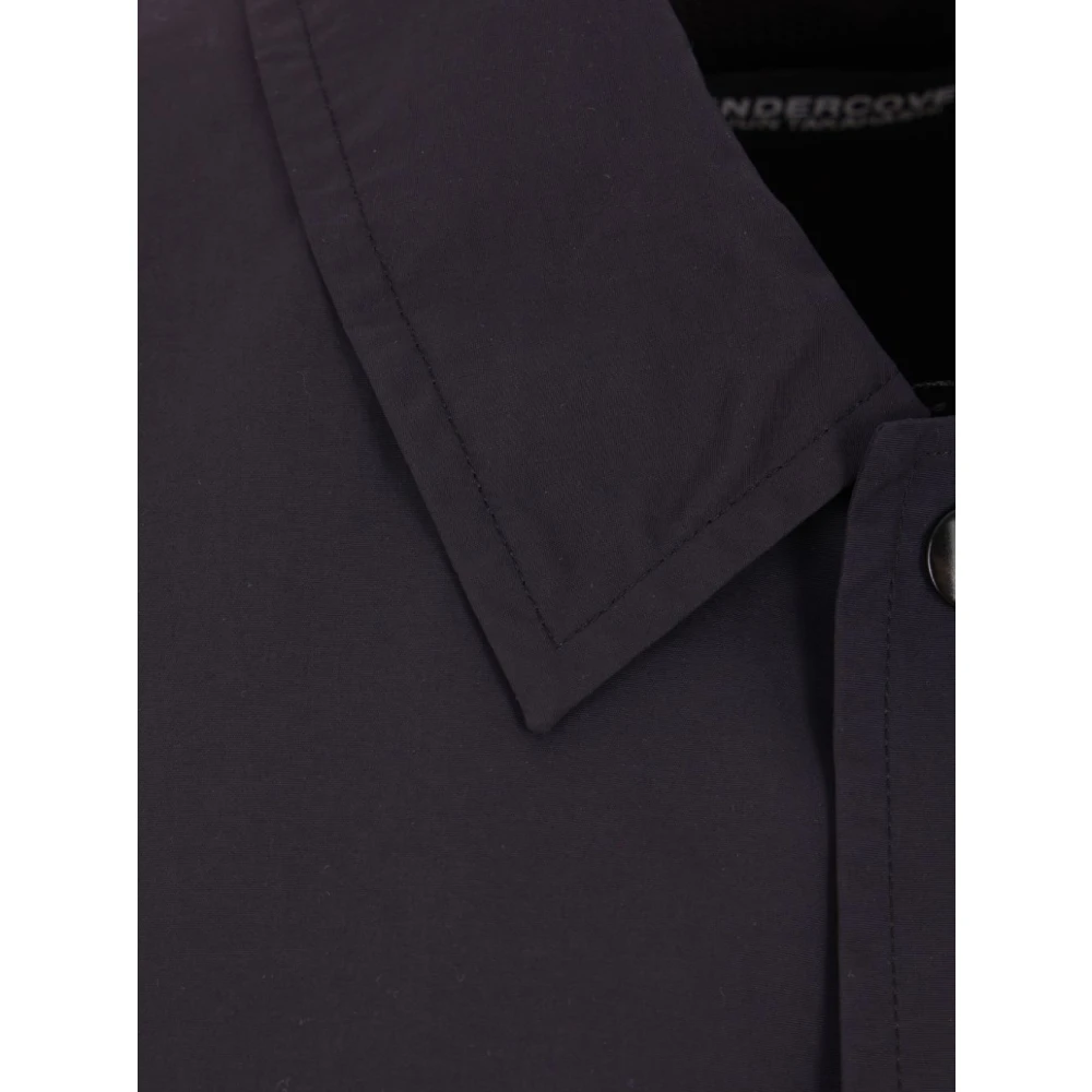 Undercover Zwart Nylon Logo Print Jas Black Dames