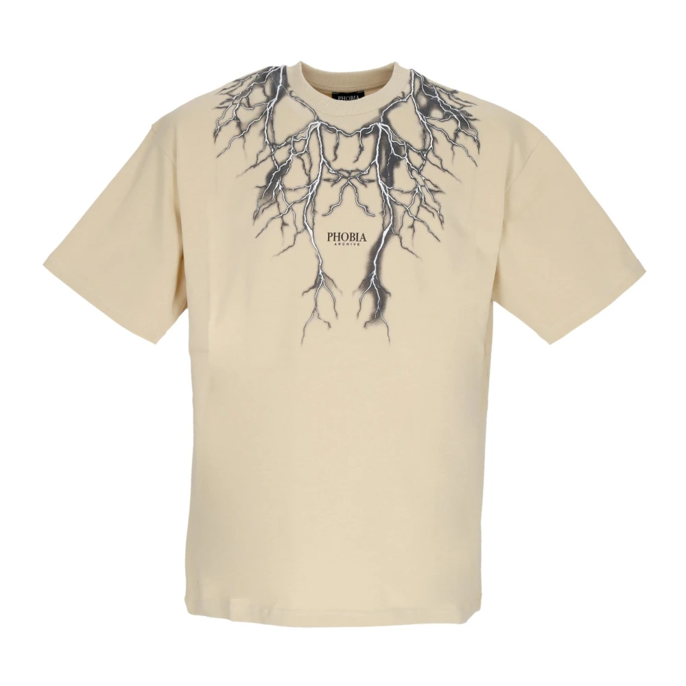 Phobia Archive Herren Beige Front Lightning Tee
