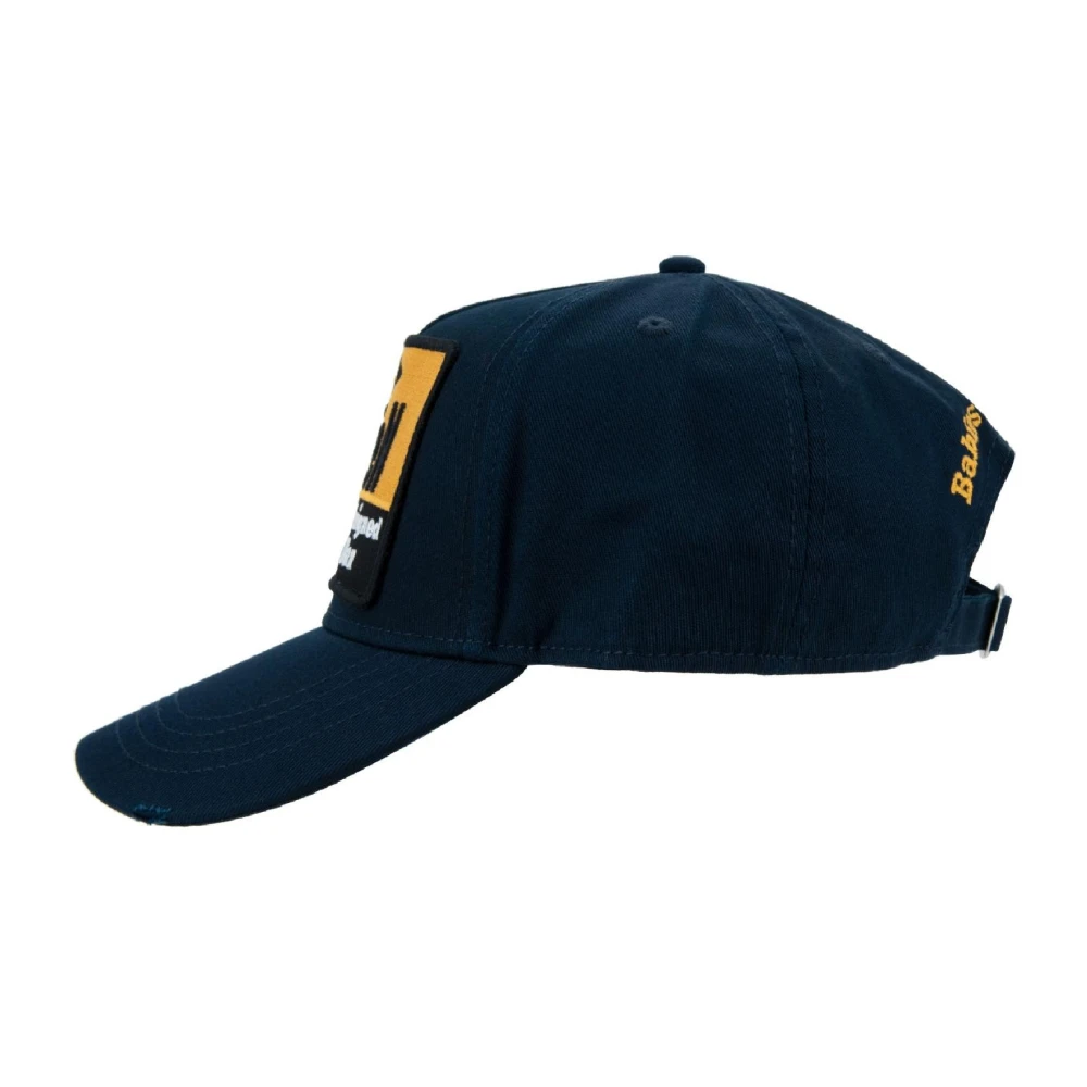 Dsquared2 Geborduurde baseballpet met gesp Blue Unisex