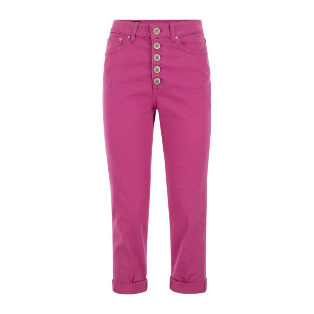 Dondup Wijde Cropped Jeans Pink Dames