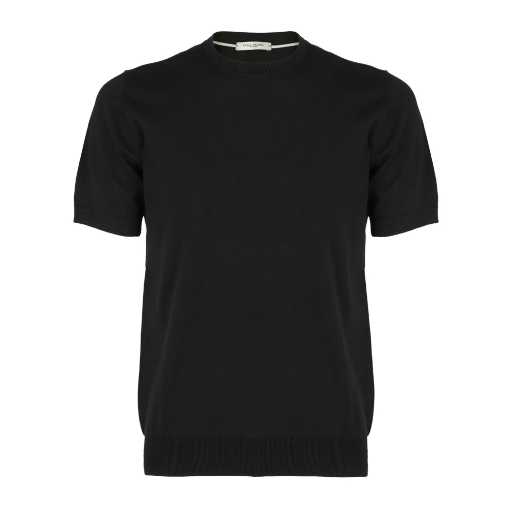 Paolo Pecora Ronde hals trui Black Heren