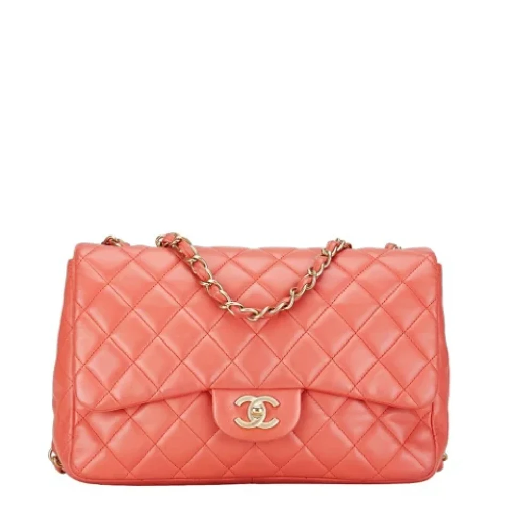 Chanel Vintage Pre-owned Leather chanel-bags Pink Dames