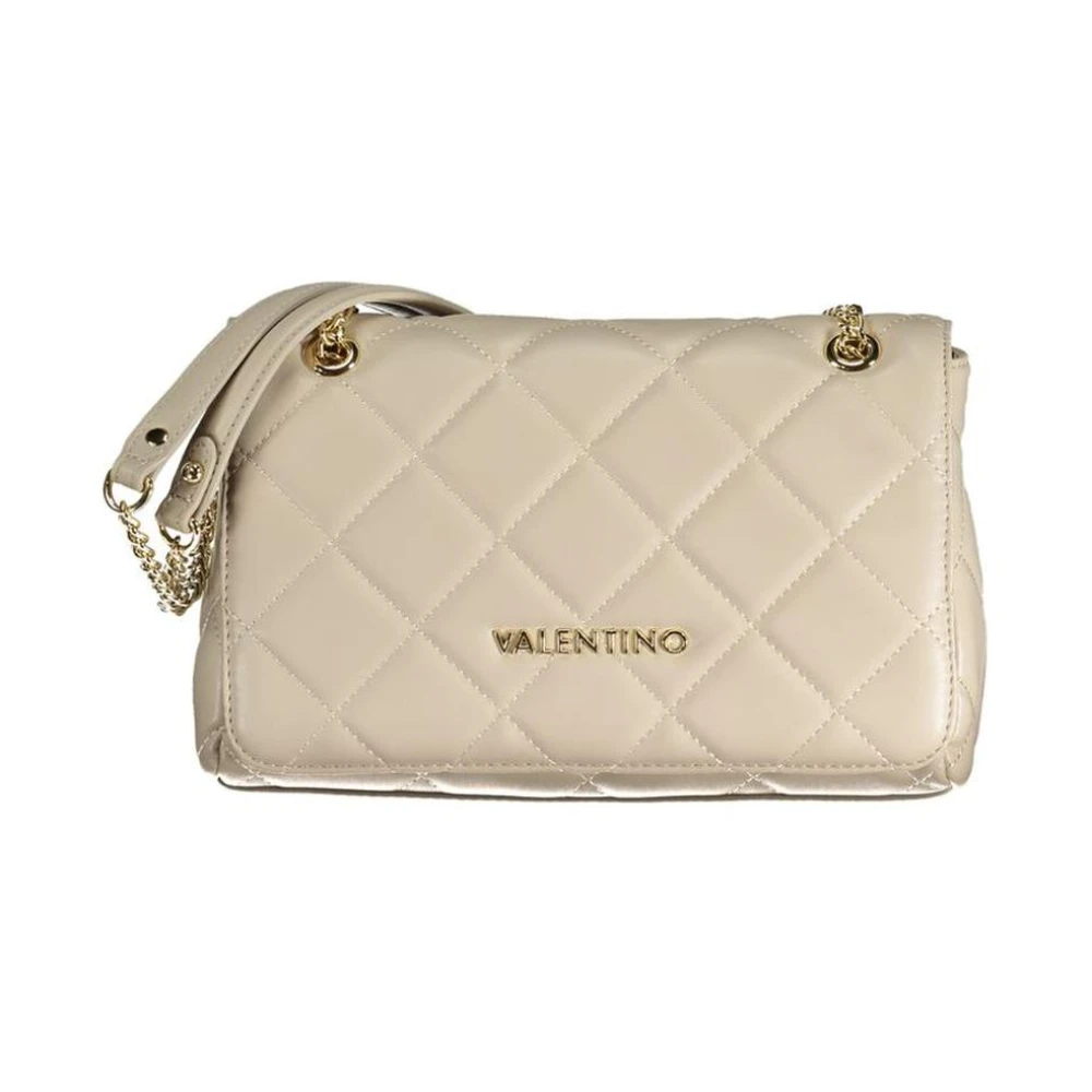 Valentino Women's Beige Shoulder Bags, One Size, Chain Quilted Shoulder Bag