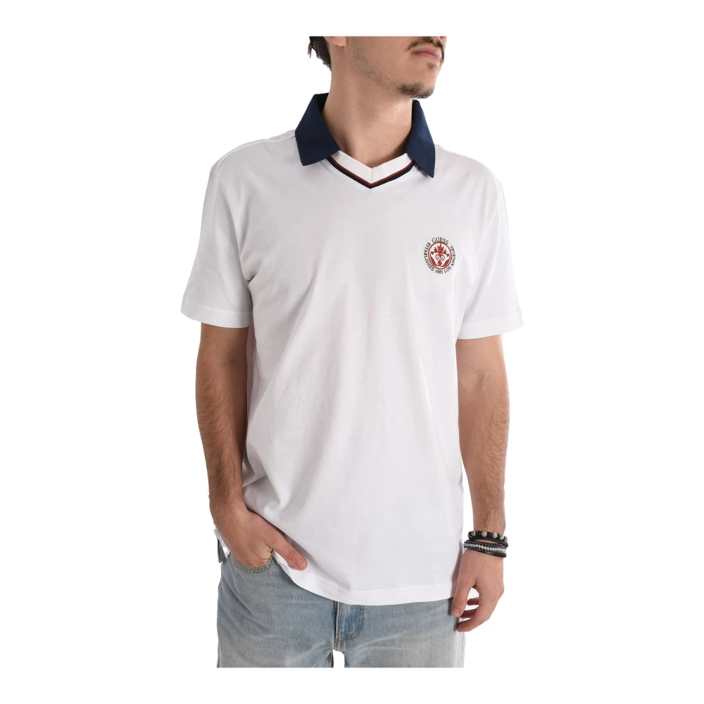 Guess Polo Shirt met geborduurd logo White Heren
