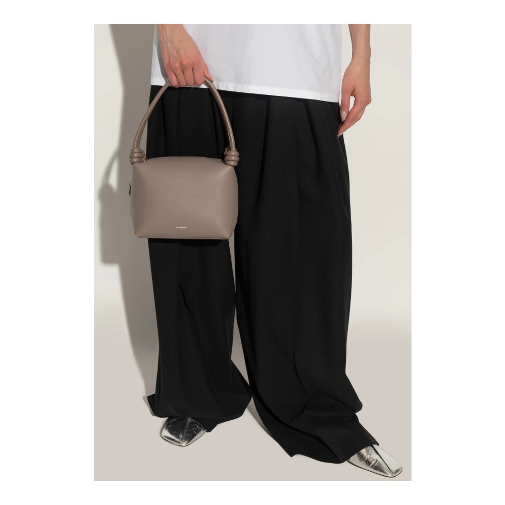 Jil Sander Schoudertas Giro Klein Brown Dames