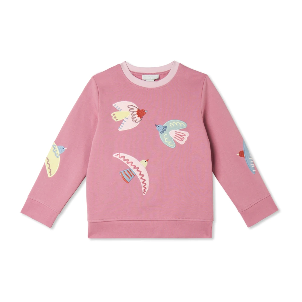 Stella Mccartney Unisex Kids Pink Cotton Sweatshirt With A Crew Neck - Kids Sweatshirts - 8 Y - Kids