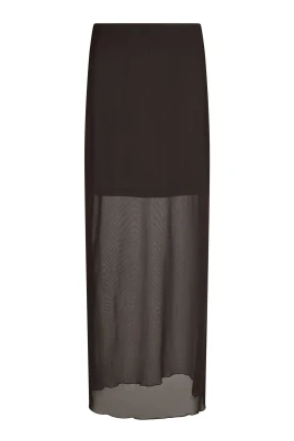 Mörkbrun Mesh Topp
