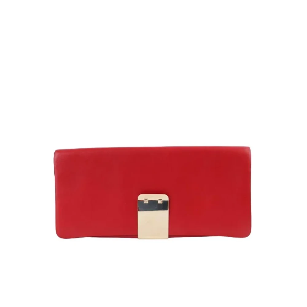Valentino Vintage Pre-owned Leather clutches Red Dames