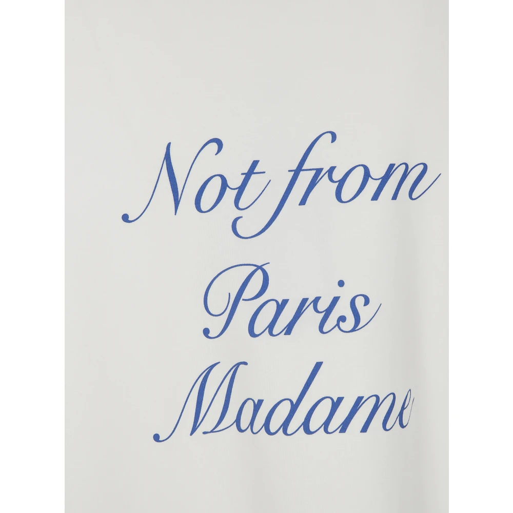 Drole de Monsieur Cursieve Slogan T-shirt White Heren