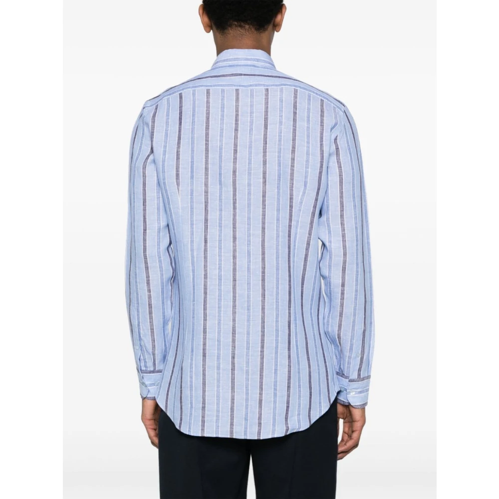 ETRO Casual Shirts Blue Heren